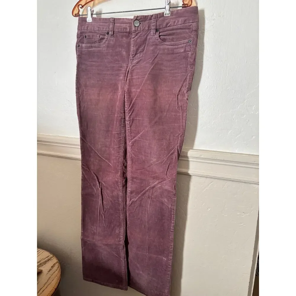 J.Crew Favorite Fit Corduroy Pants Size 27R Mauve Purple Straight Leg Stretch